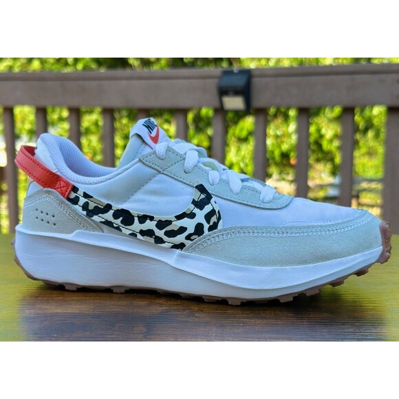 Nike Shoes - Nike Waffle One DZ5201-100 Leopard Print Swoosh White Orange Women’s 7 Shoes